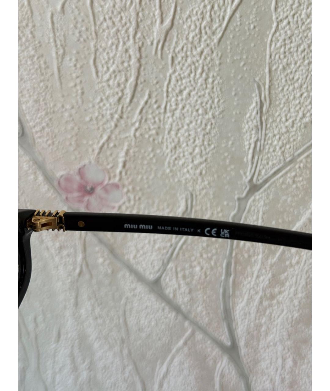 MIU MIU Черные пластиковые солнцезащитные очки, фото 7