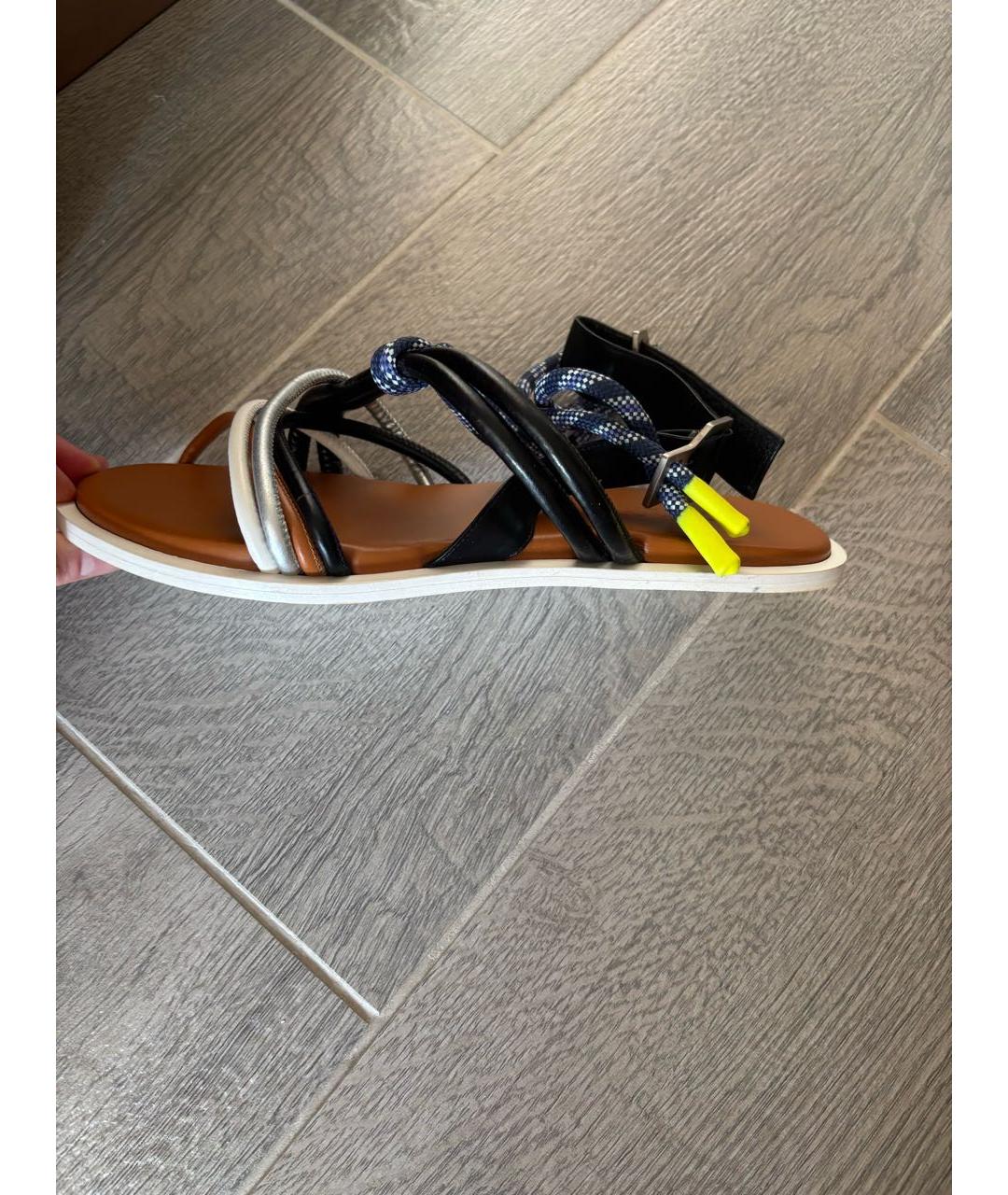 SPORTMAX Мульти кожаные сандалии, фото 2