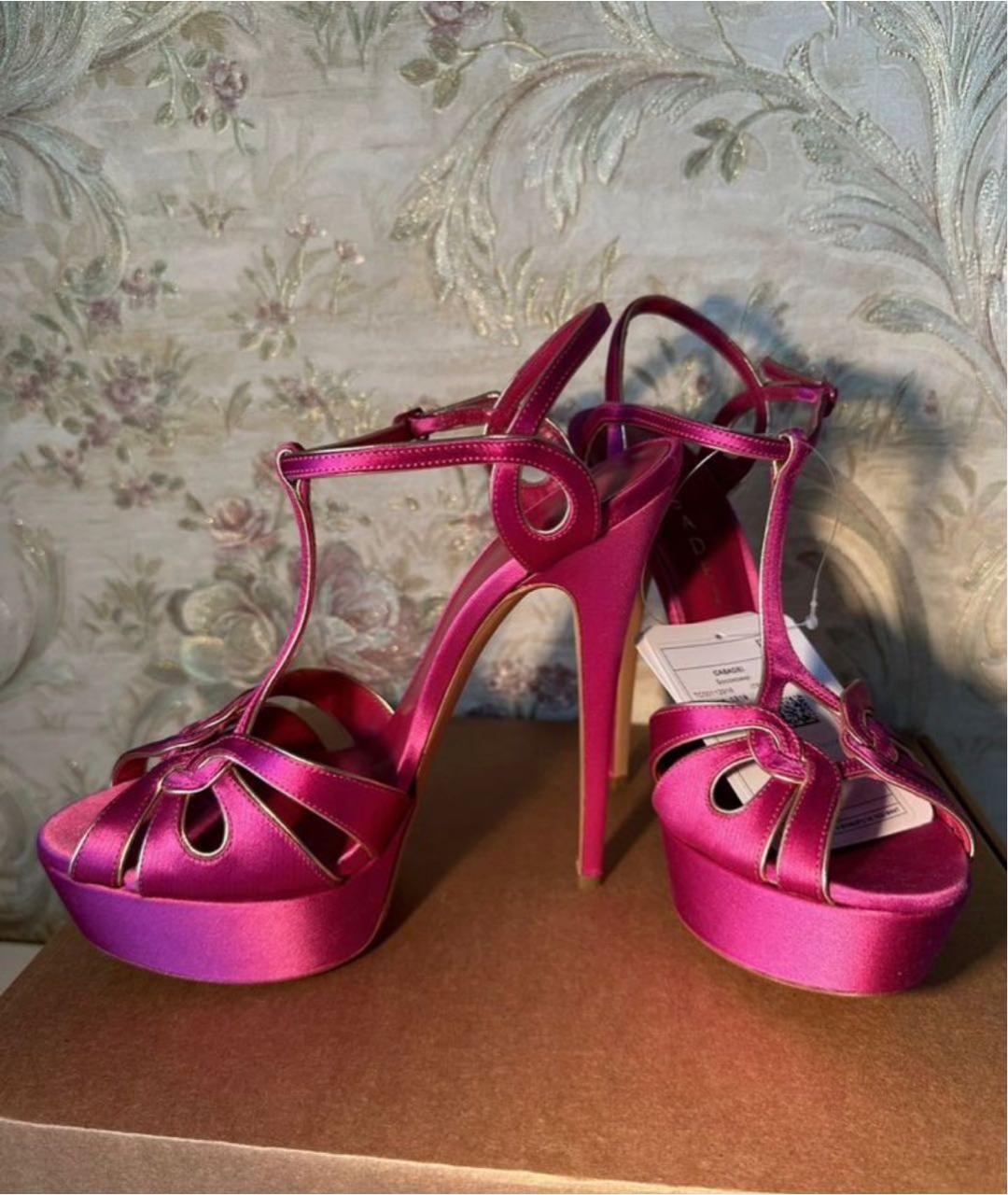 CASADEI Фуксия кожаные босоножки, фото 7