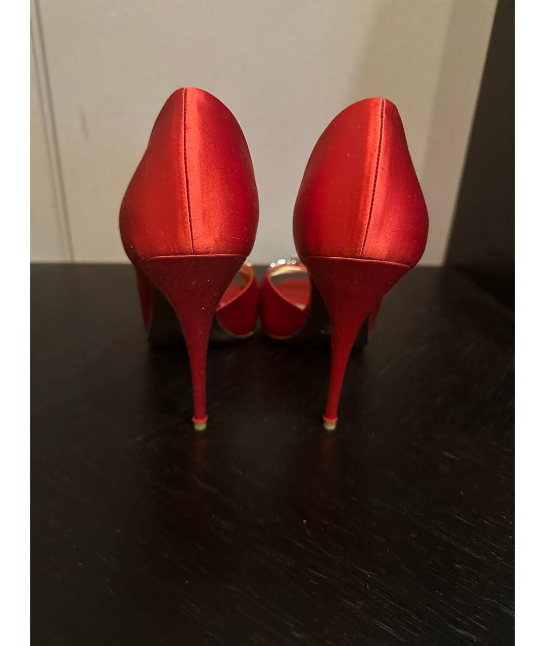 VALENTINO Красные текстильные туфли, фото 4
