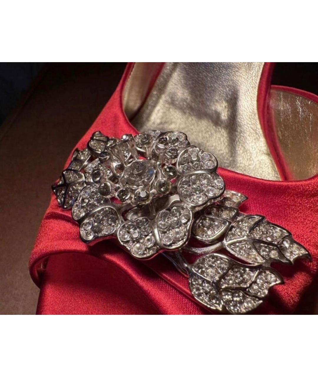 VALENTINO Красные текстильные туфли, фото 6