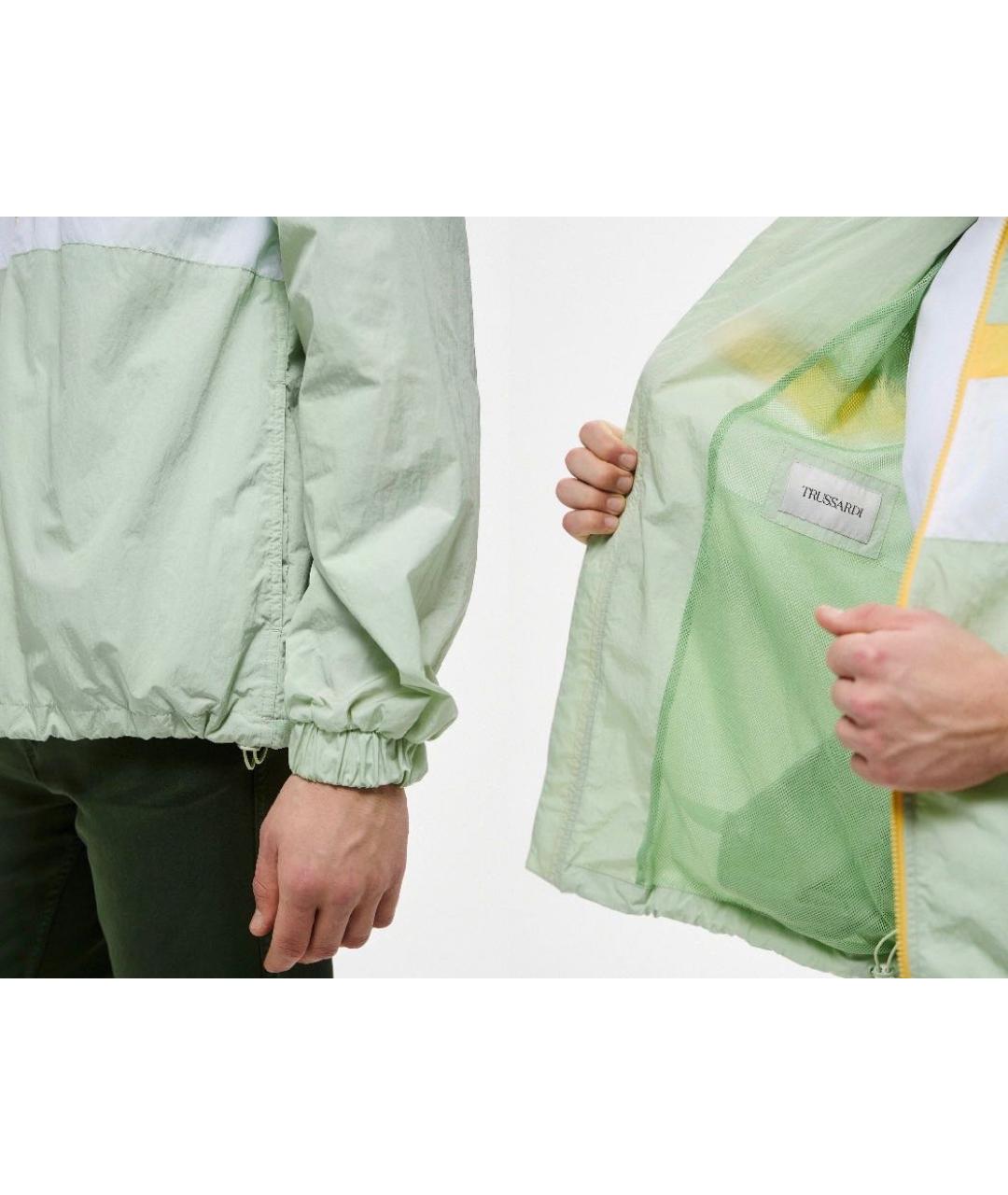 TRUSSARDI Салатовая полиэстеровая куртка, фото 4