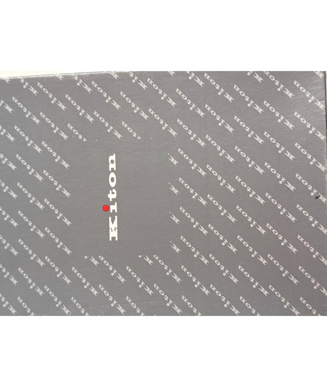 KITON Голубые текстильные низкие кроссовки / кеды, фото 8