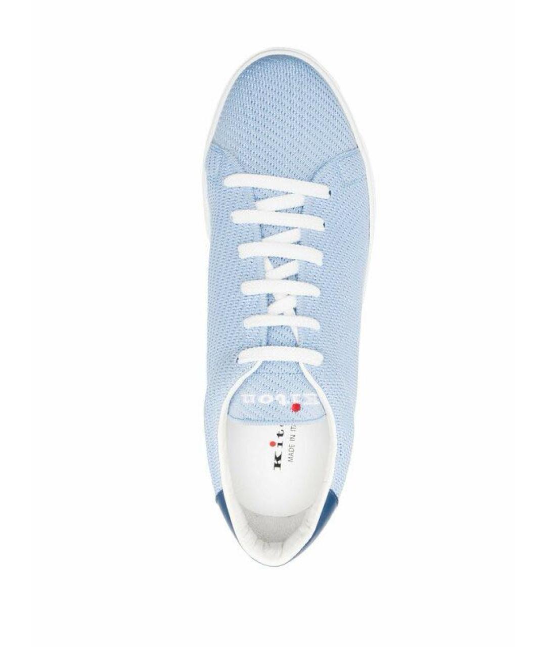KITON Голубые текстильные низкие кроссовки / кеды, фото 2
