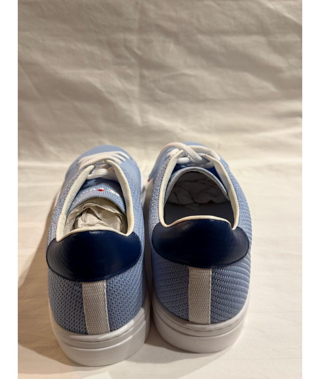 KITON Голубые текстильные низкие кроссовки / кеды, фото 6