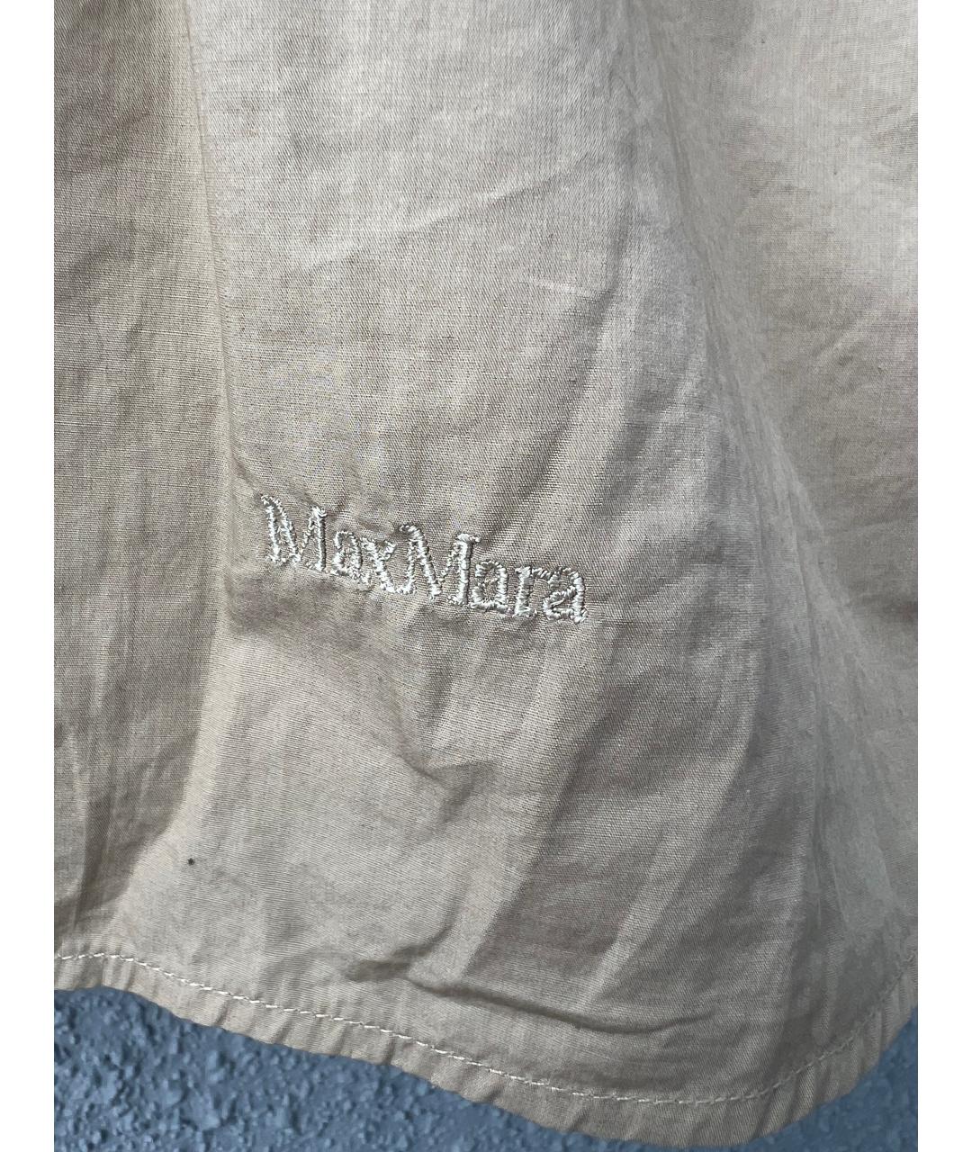 MAX MARA STUDIO Бежевая хлопковая блузы, фото 2