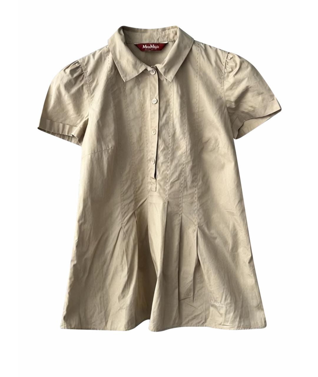 MAX MARA STUDIO Бежевая хлопковая блузы, фото 1