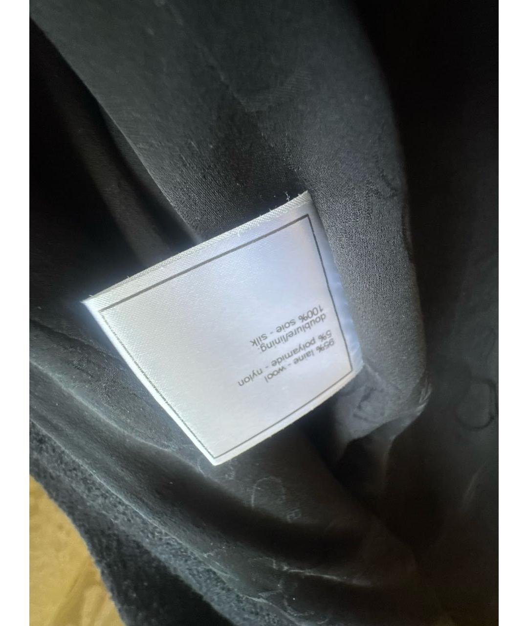 CHANEL Черный шерстяной жакет/пиджак, фото 7