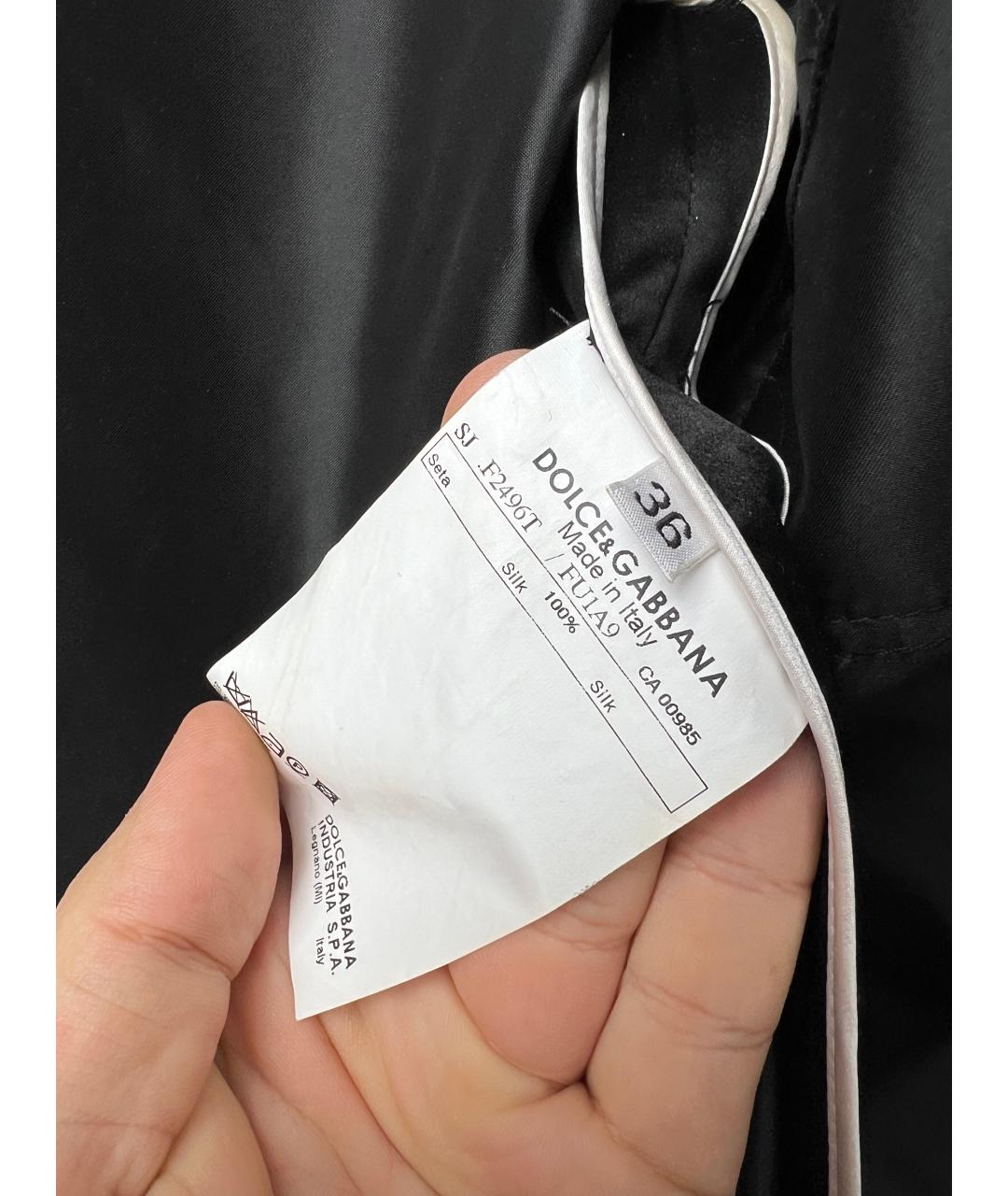 DOLCE&GABBANA Черный шелковый жакет/пиджак, фото 6