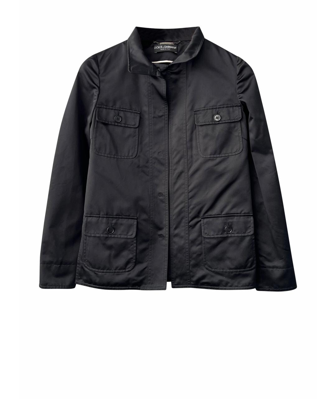 DOLCE&GABBANA Черный шелковый жакет/пиджак, фото 1