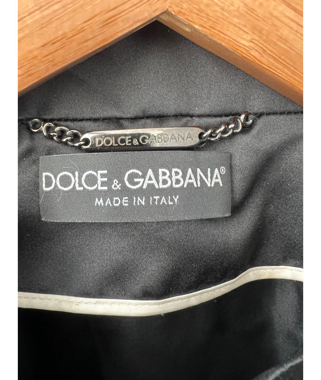 DOLCE&GABBANA Черный шелковый жакет/пиджак, фото 4