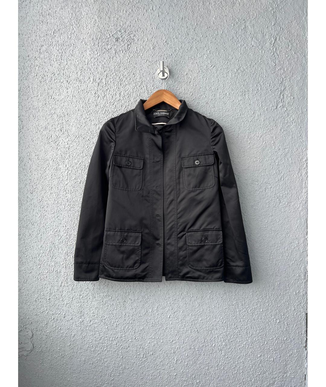 DOLCE&GABBANA Черный шелковый жакет/пиджак, фото 7