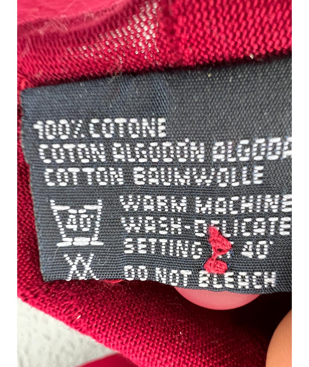 PAUL & SHARK Бордовое хлопковое поло с коротким рукавом, фото 6