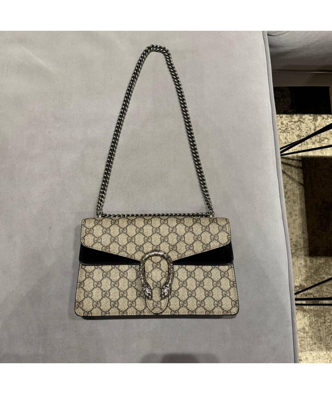 GUCCI Бежевая кожаная сумка через плечо, фото 2