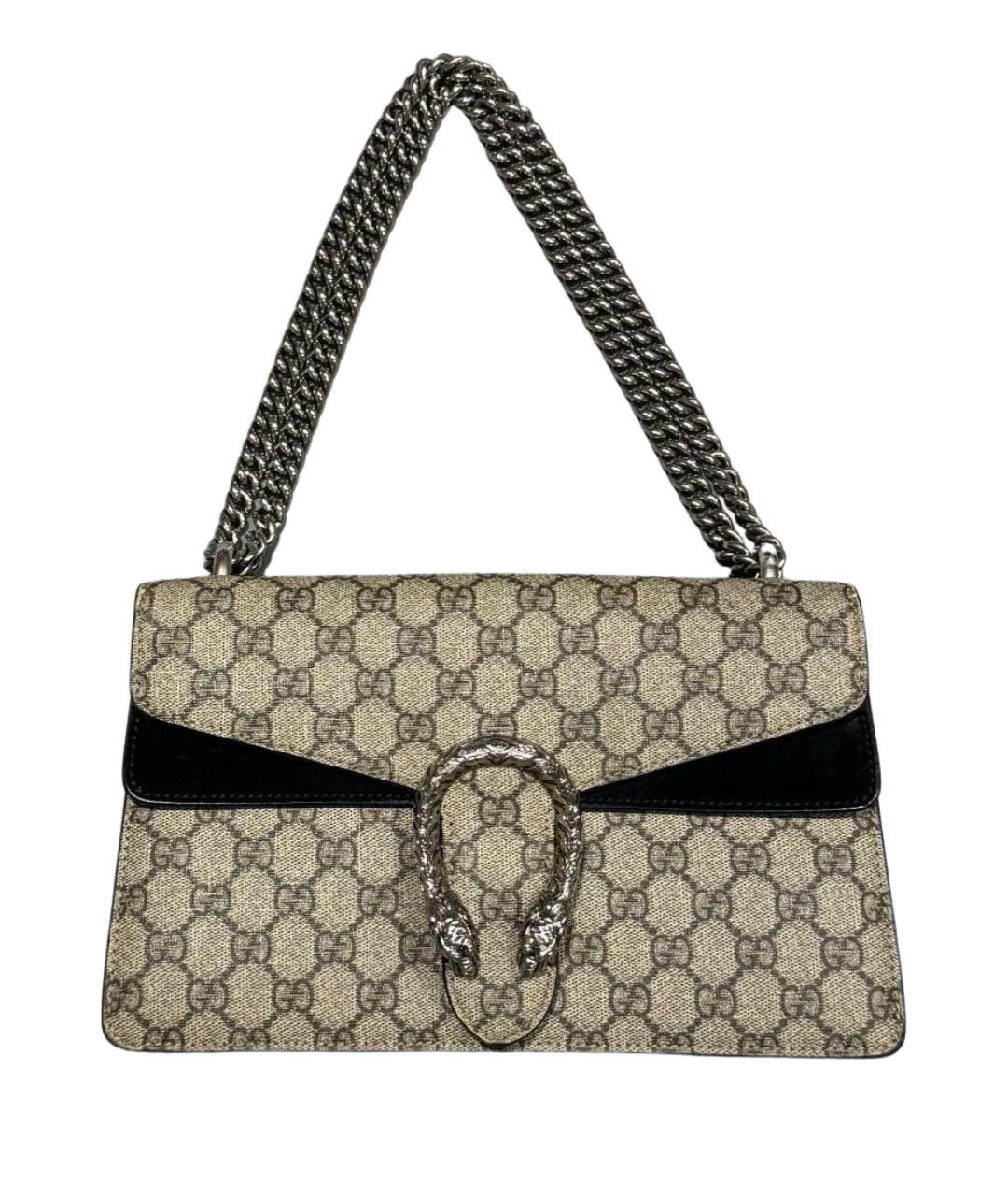 GUCCI Бежевая кожаная сумка через плечо, фото 1