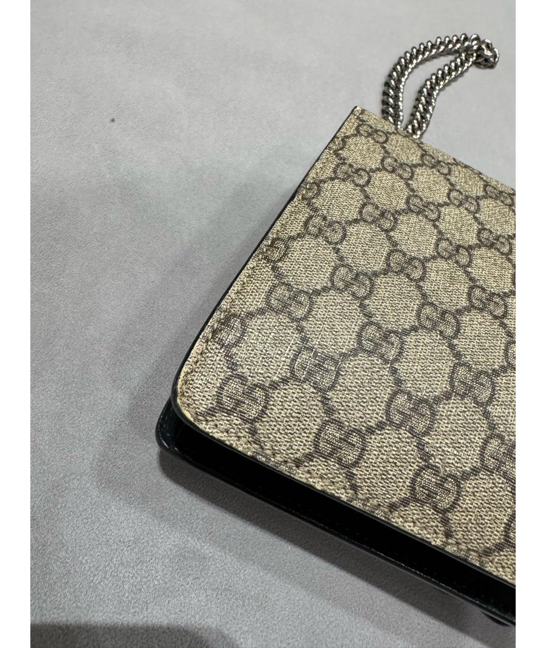 GUCCI Бежевая кожаная сумка через плечо, фото 8