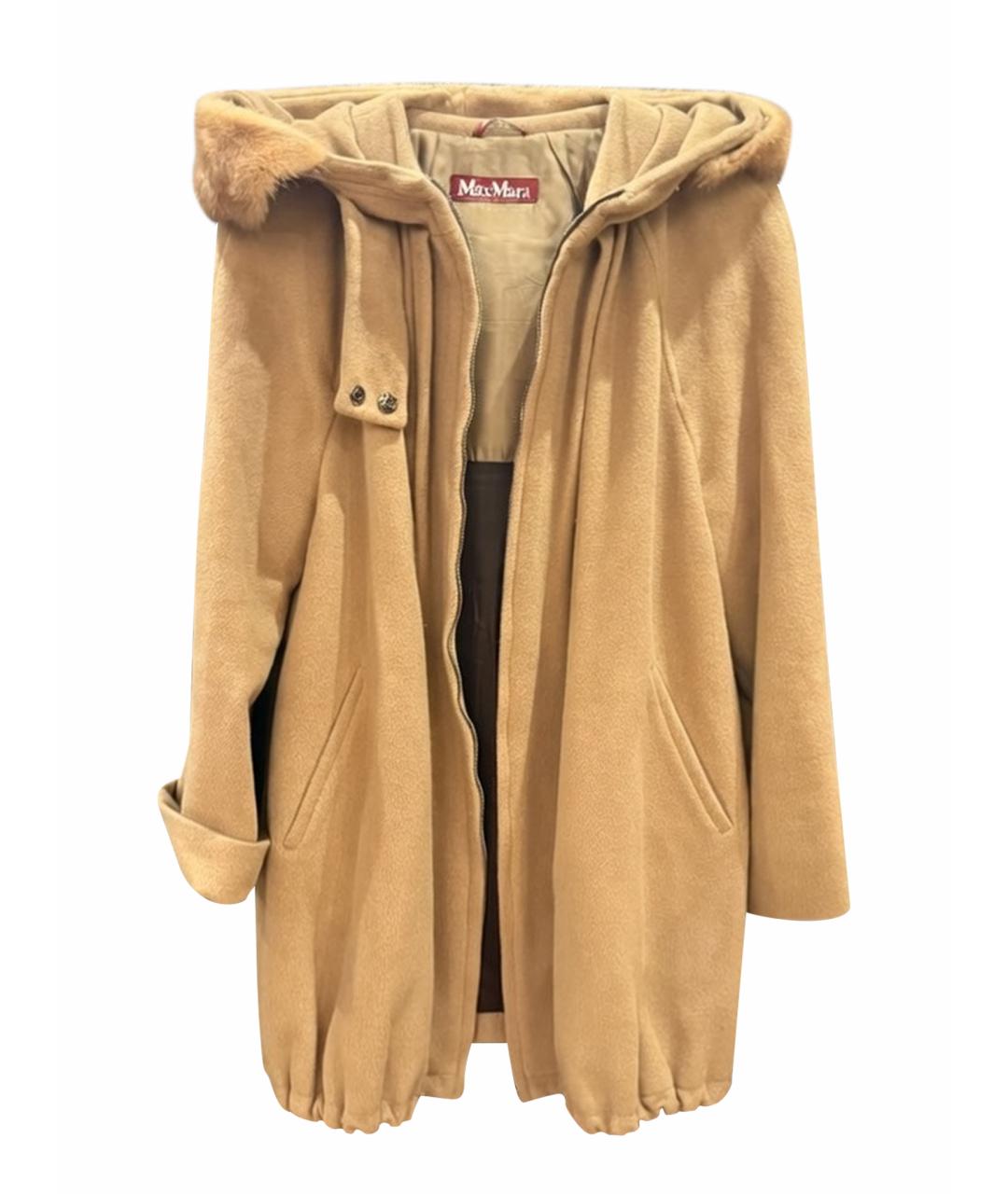 MAX MARA Бежевое кашемировое пальто, фото 1