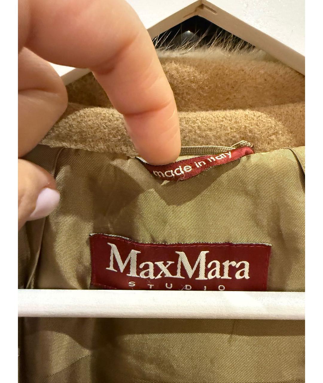 MAX MARA Бежевое кашемировое пальто, фото 4