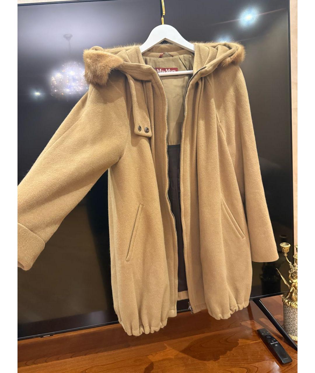MAX MARA Бежевое кашемировое пальто, фото 2