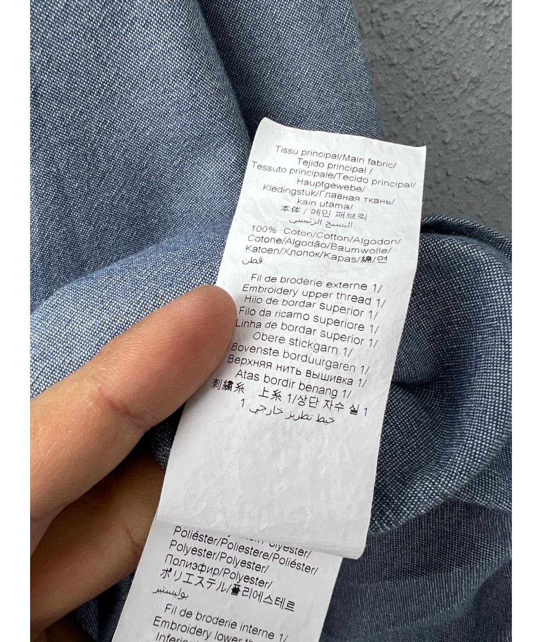 KENZO Голубая хлопковая кэжуал рубашка, фото 7