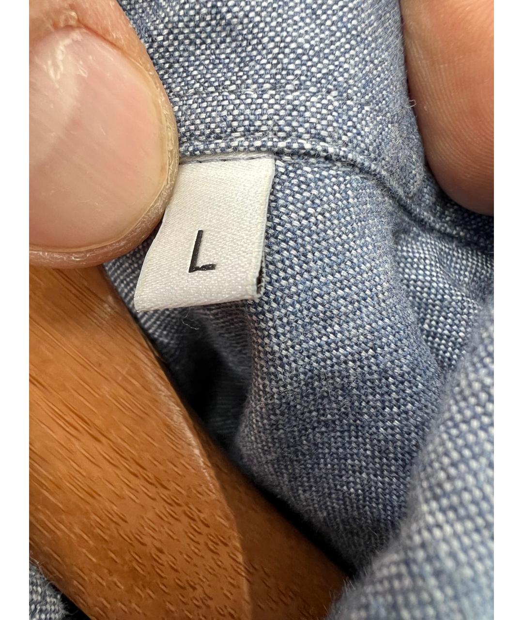 KENZO Голубая хлопковая кэжуал рубашка, фото 9