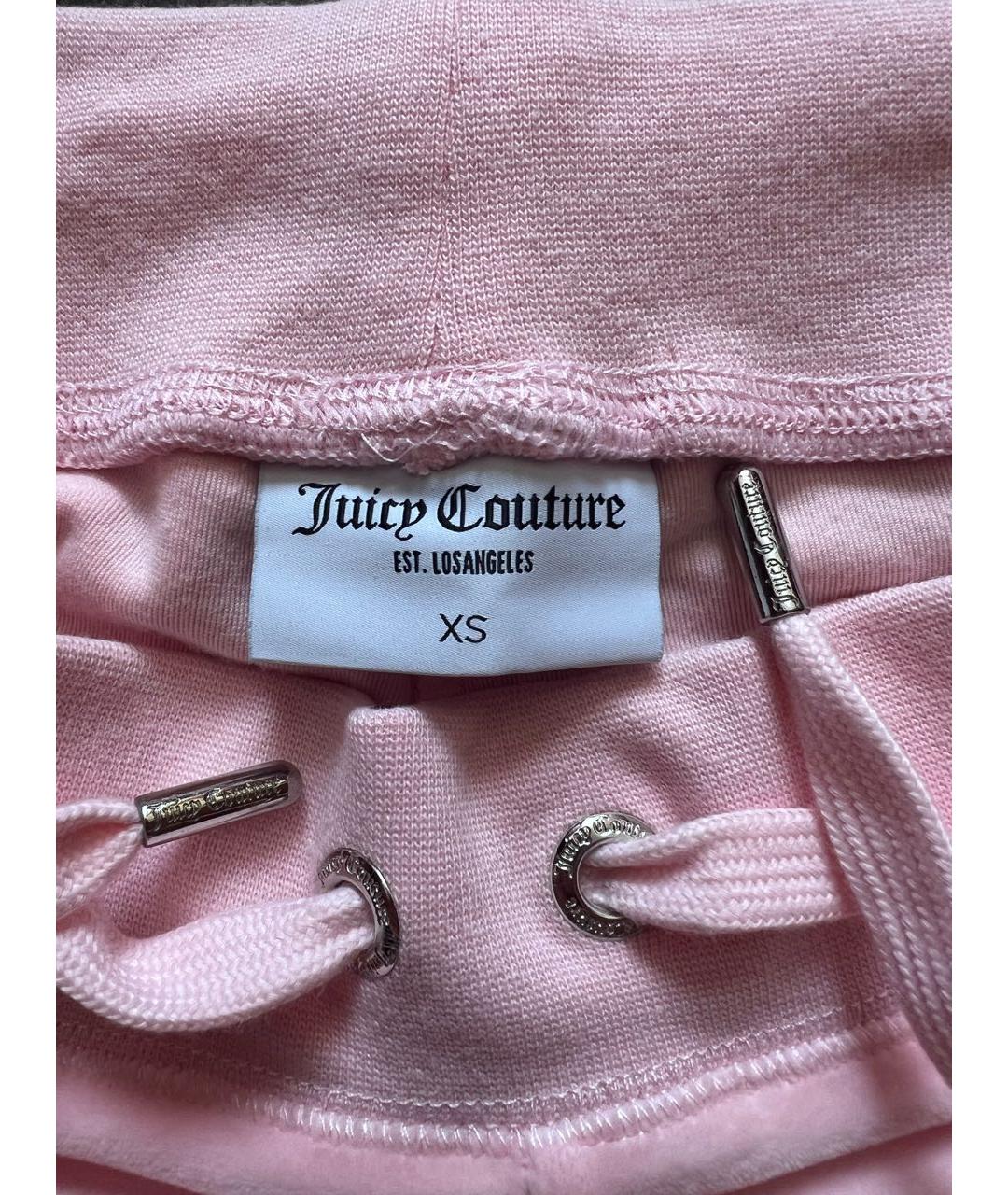 JUICY COUTURE Розовый велюровый костюм с брюками, фото 8