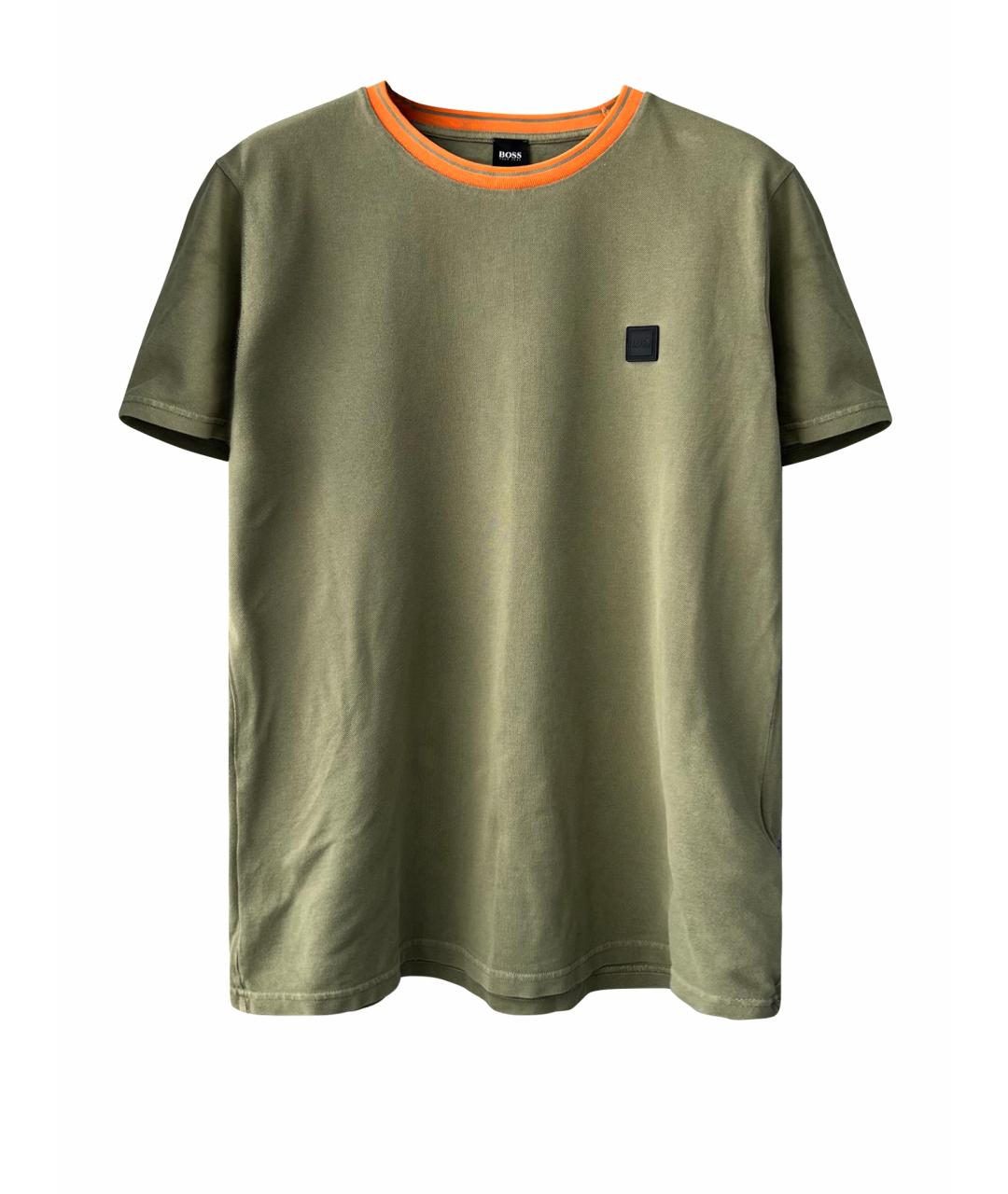 HUGO BOSS Хаки хлопковая футболка, фото 1