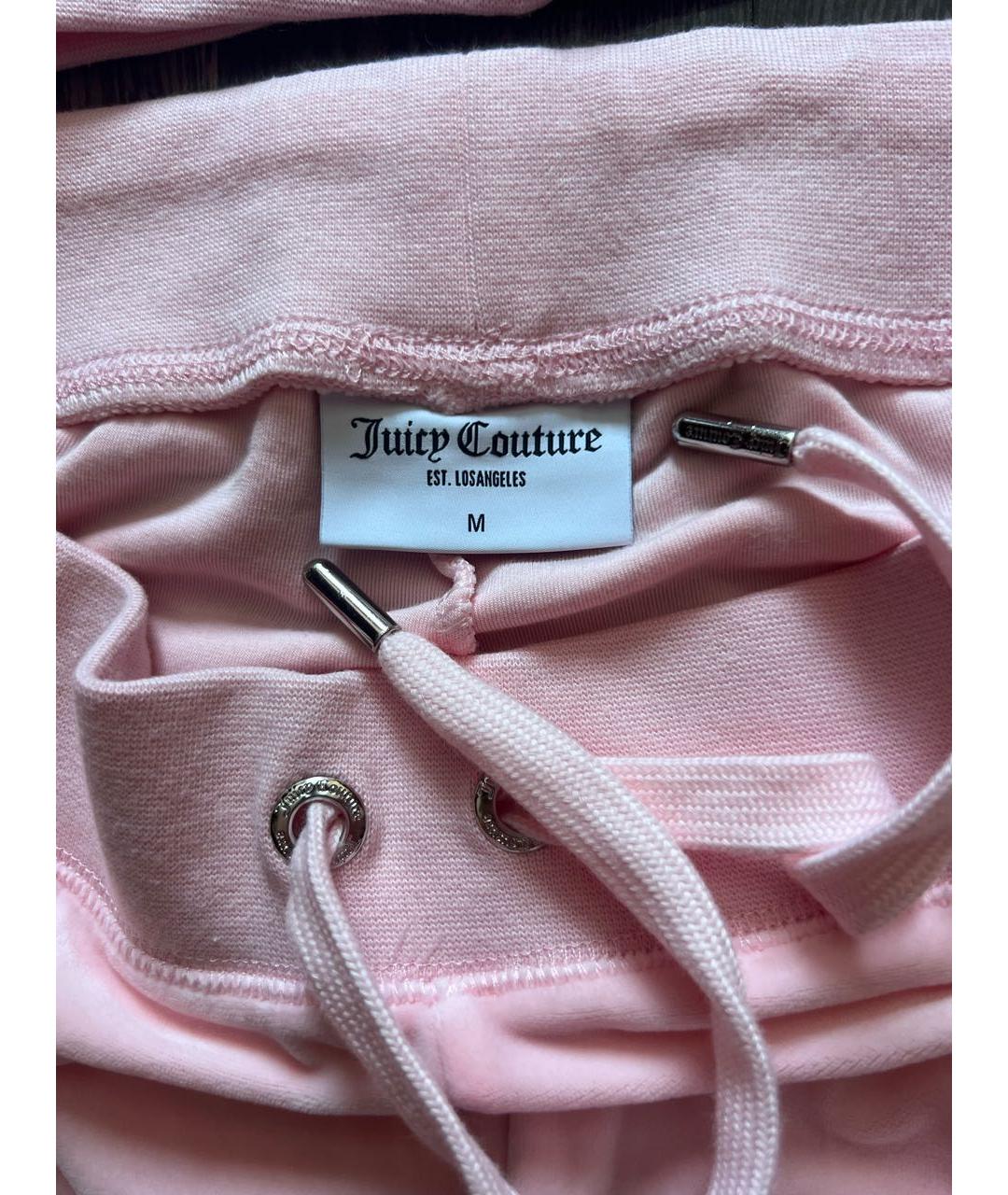 JUICY COUTURE Розовый велюровый костюм с брюками, фото 8