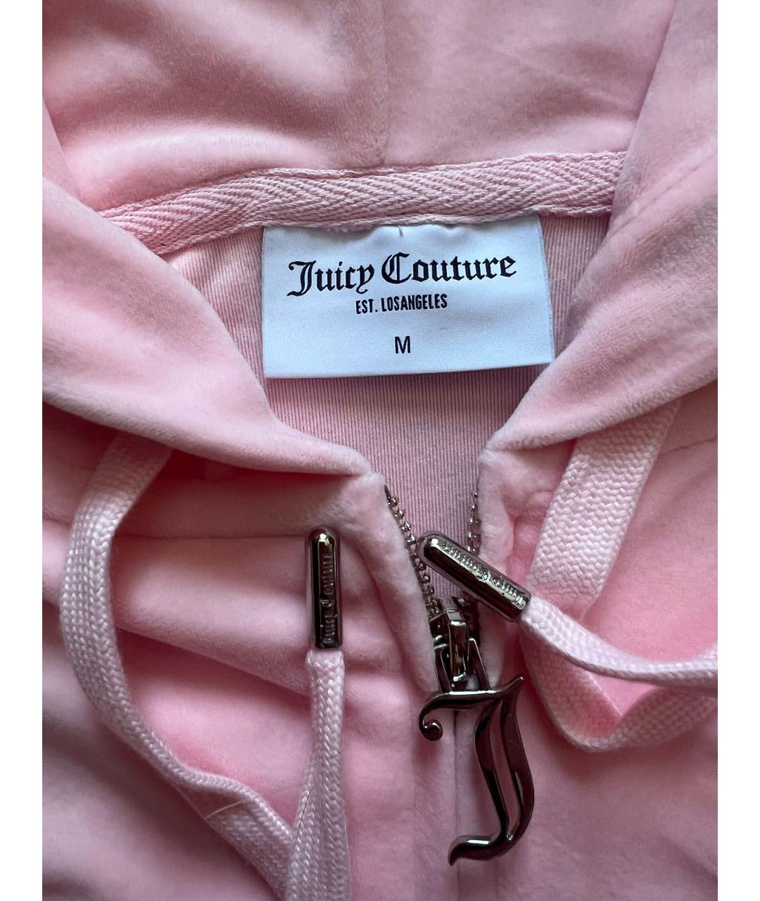JUICY COUTURE Розовый велюровый костюм с брюками, фото 7