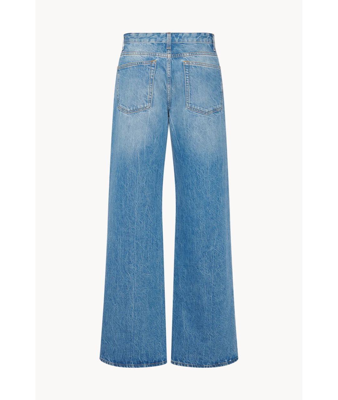 THE ROW Голубые хлопковые прямые джинсы, фото 2