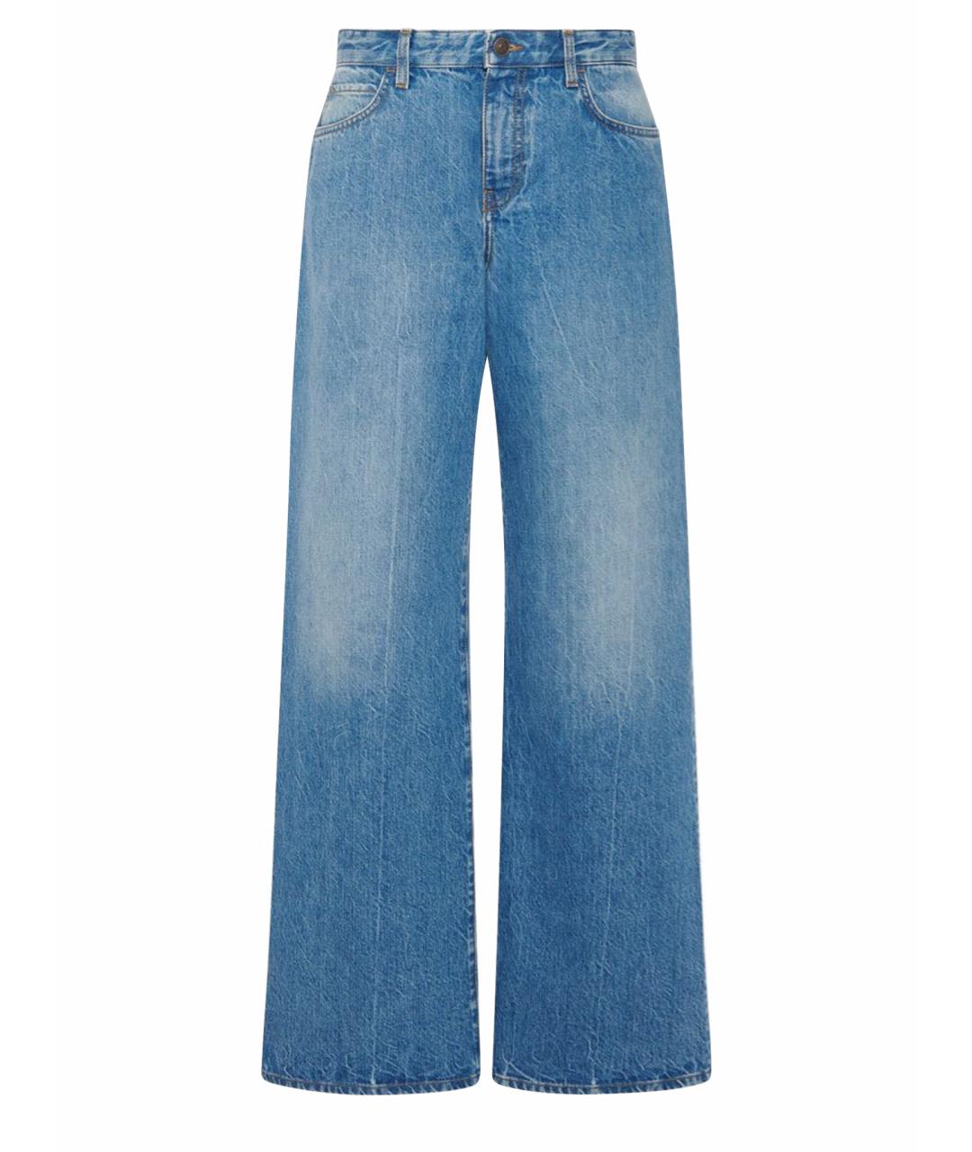 THE ROW Голубые хлопковые прямые джинсы, фото 1