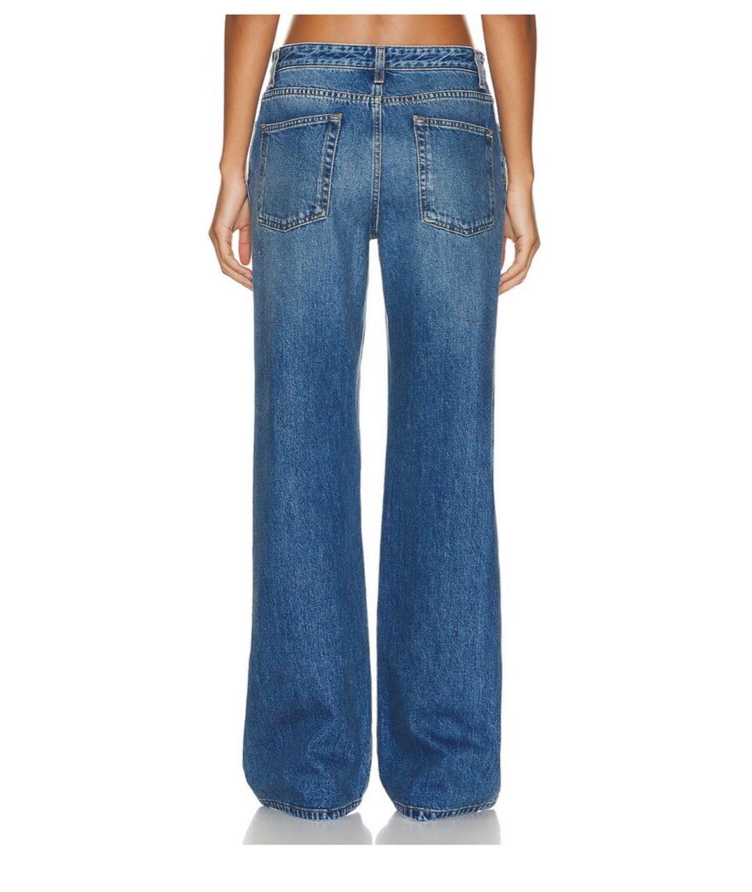 THE ROW Голубые хлопковые прямые джинсы, фото 5