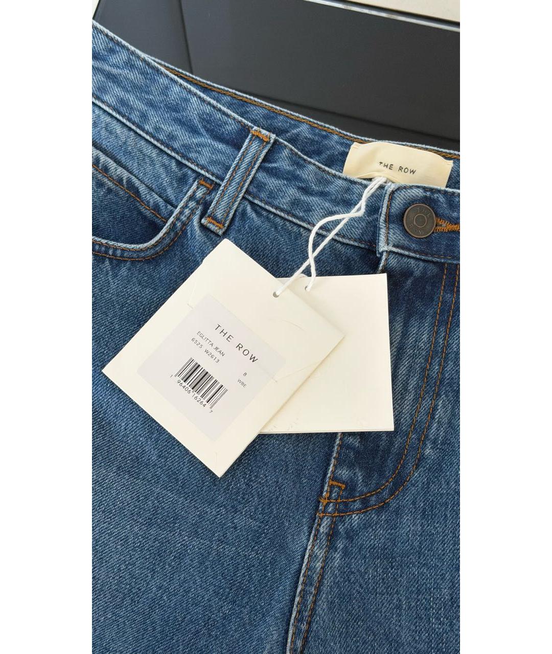 THE ROW Голубые хлопковые прямые джинсы, фото 8