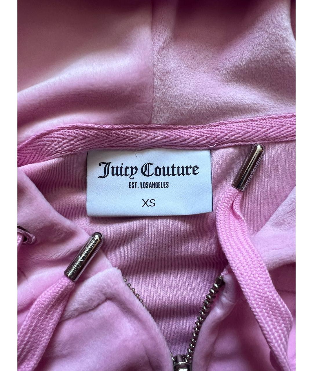 JUICY COUTURE Розовый велюровый костюм с брюками, фото 5