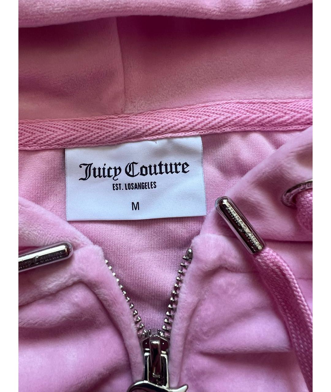 JUICY COUTURE Розовый велюровый костюм с брюками, фото 5