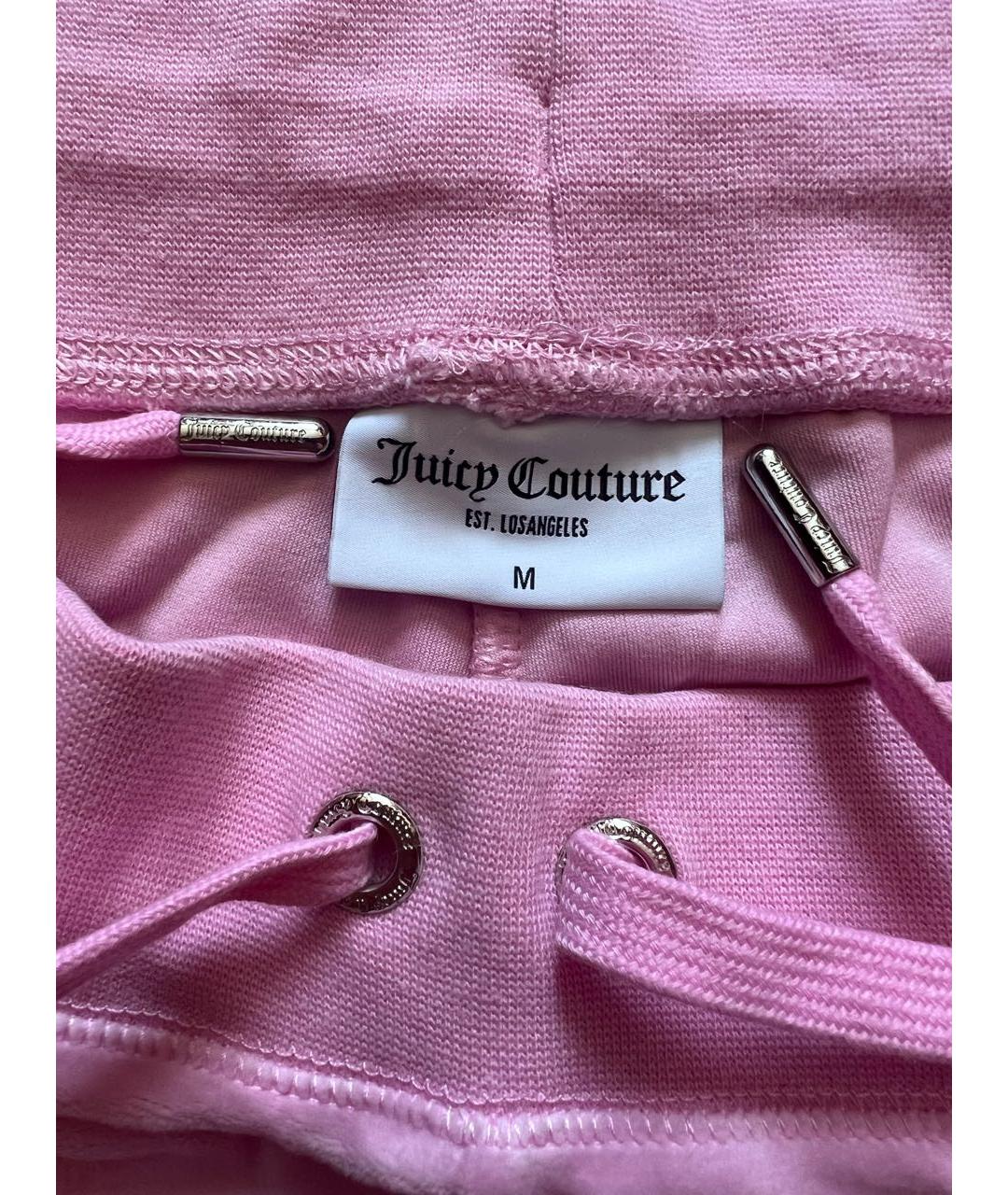 JUICY COUTURE Розовый велюровый костюм с брюками, фото 6