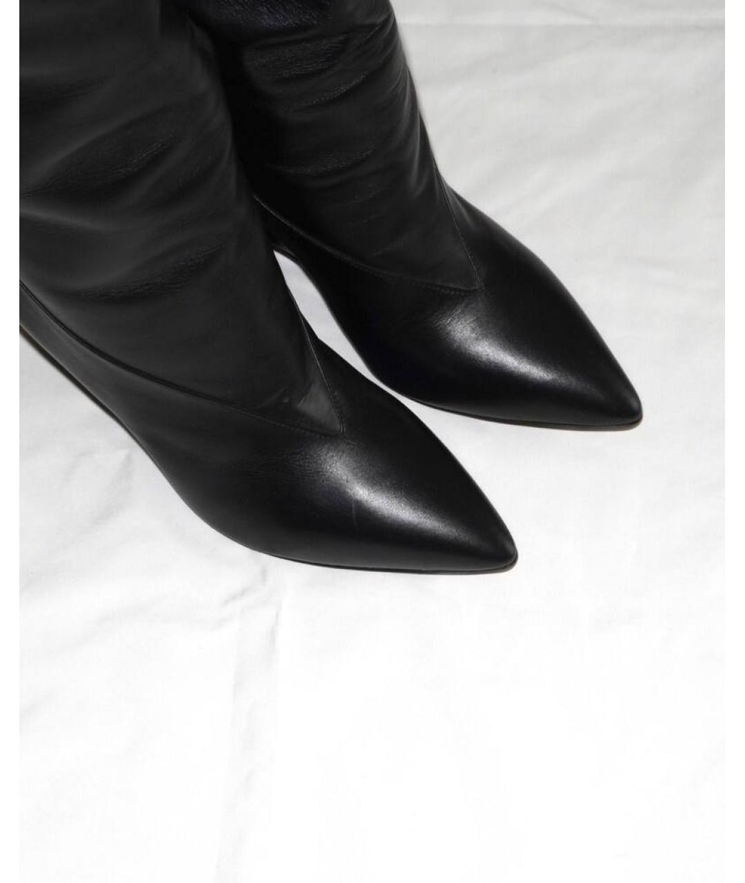 HERMES Черные кожаные сапоги, фото 3