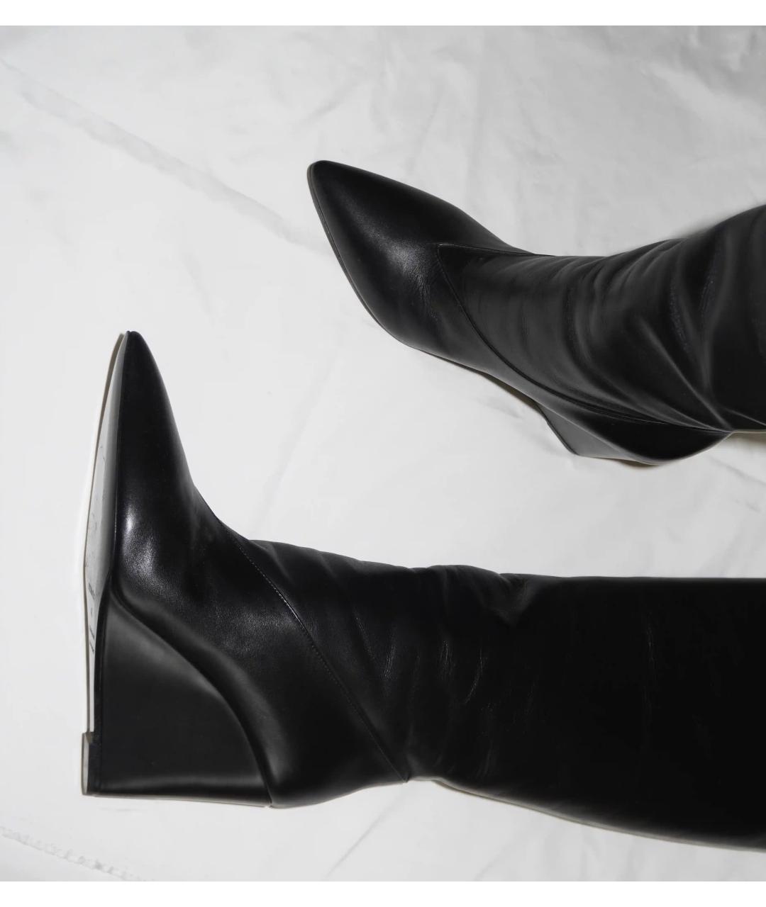 HERMES Черные кожаные сапоги, фото 8