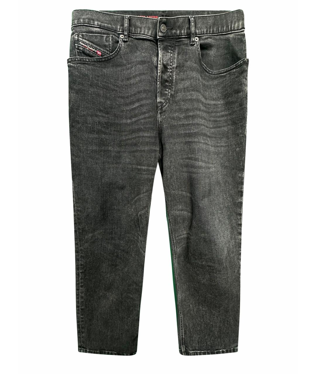 DIESEL Серые хлопко-эластановые джинсы скинни, фото 1