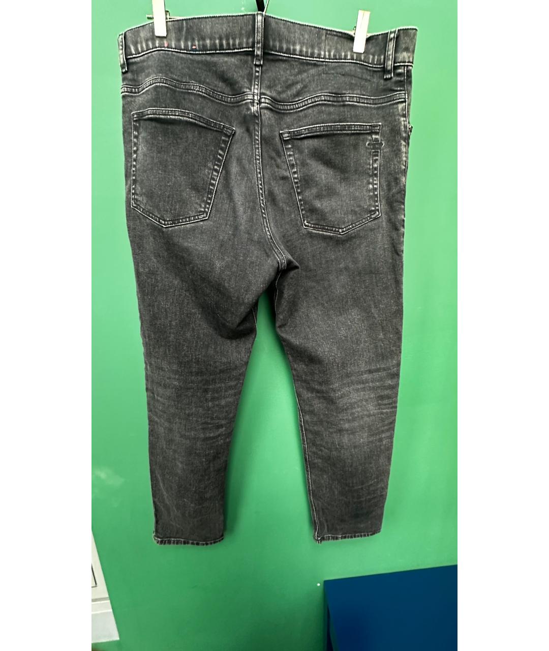 DIESEL Серые хлопко-эластановые джинсы скинни, фото 2