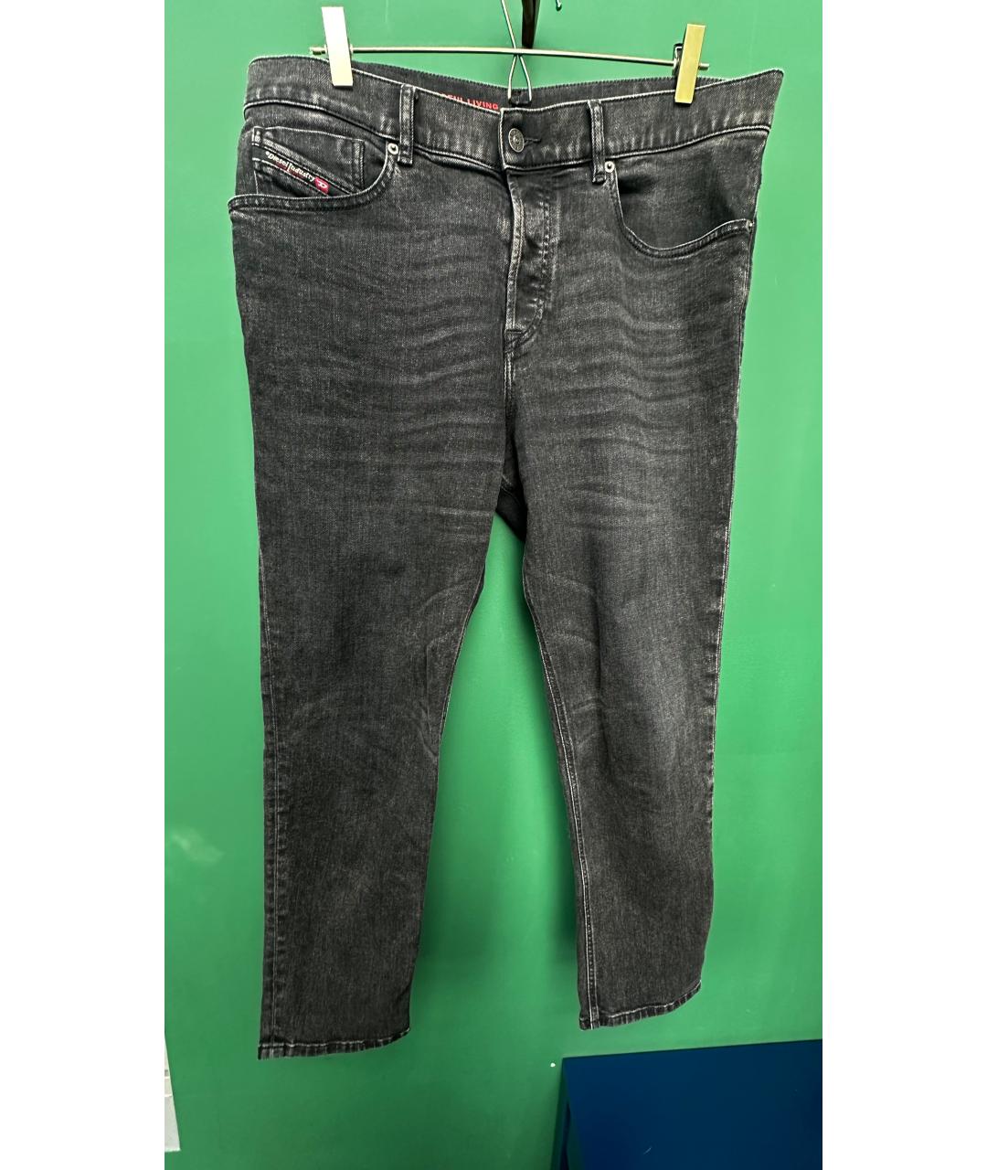 DIESEL Серые хлопко-эластановые джинсы скинни, фото 6