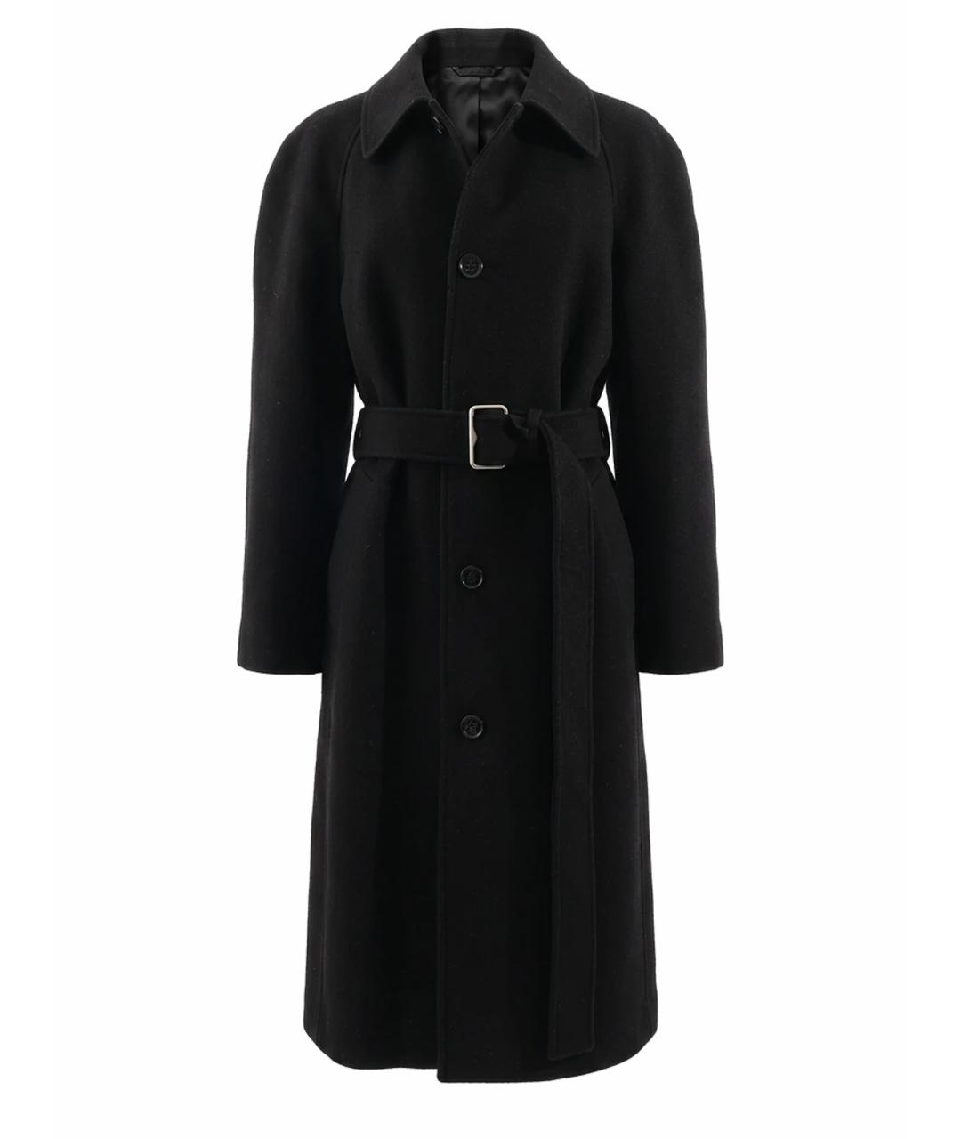 BURBERRY Черное шерстяное пальто, фото 1