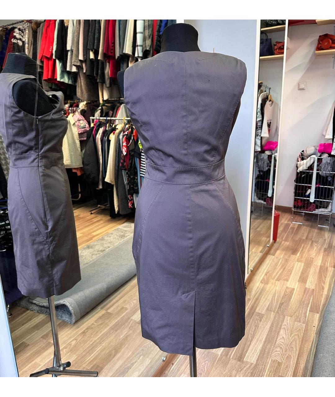 ARMANI JEANS Серое хлопковое повседневное платье, фото 2