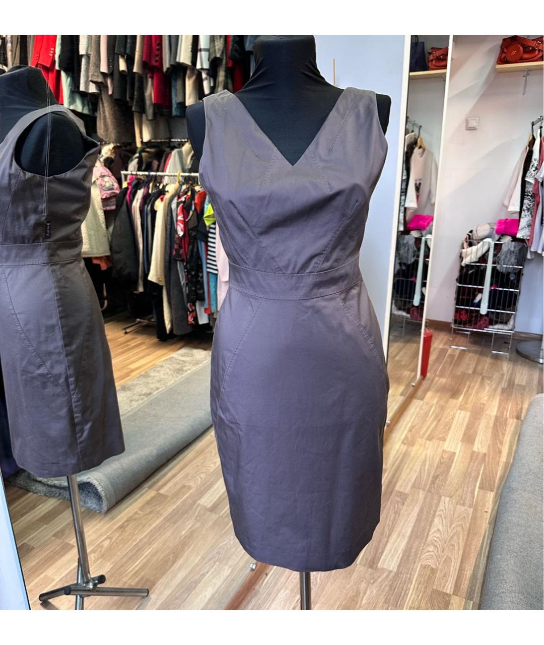 ARMANI JEANS Серое хлопковое повседневное платье, фото 7