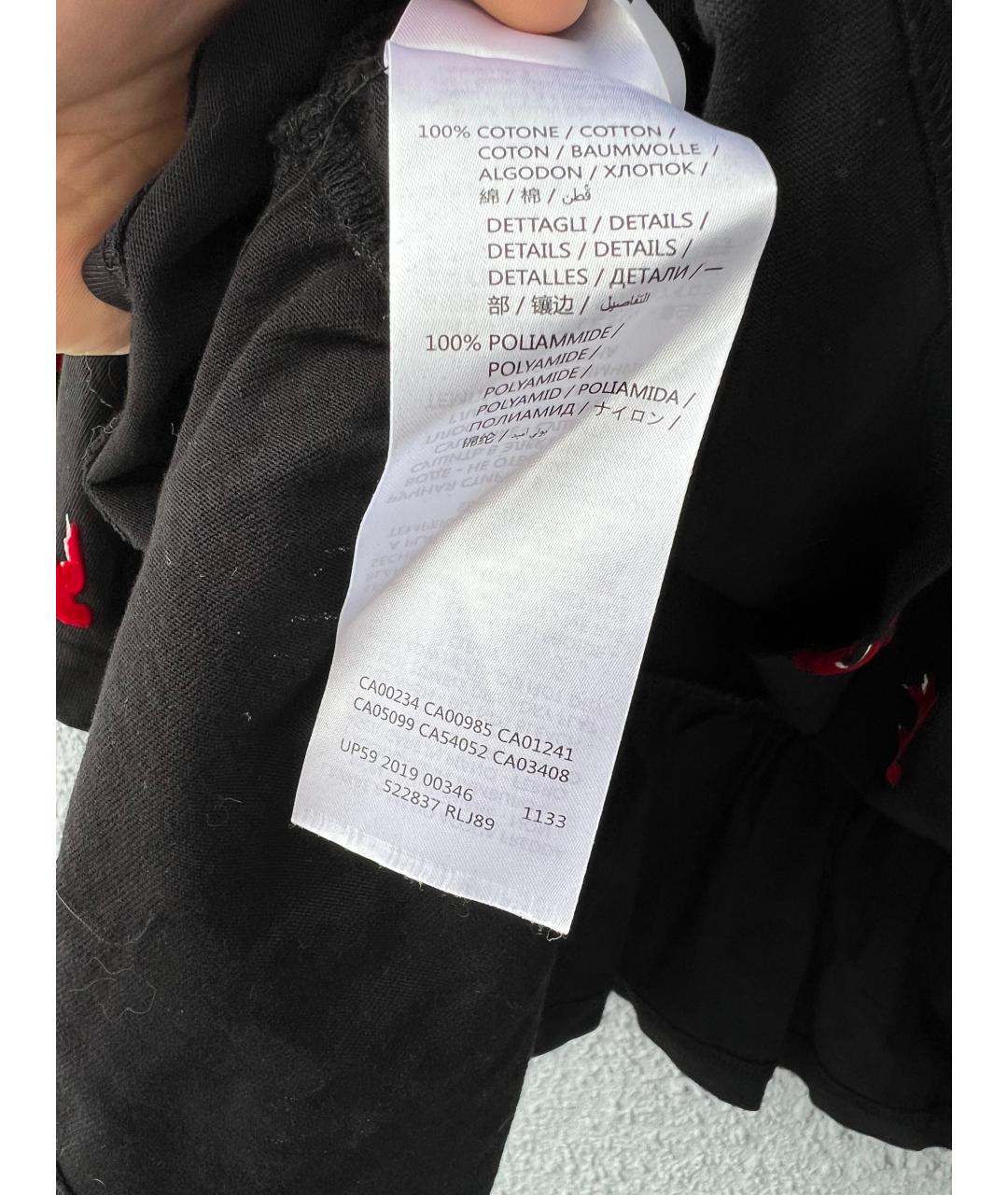 ALEXANDER MCQUEEN Черная хлопковая футболка, фото 5