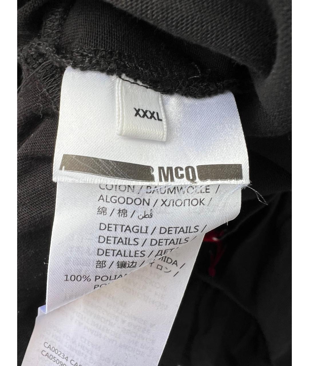 ALEXANDER MCQUEEN Черная хлопковая футболка, фото 4