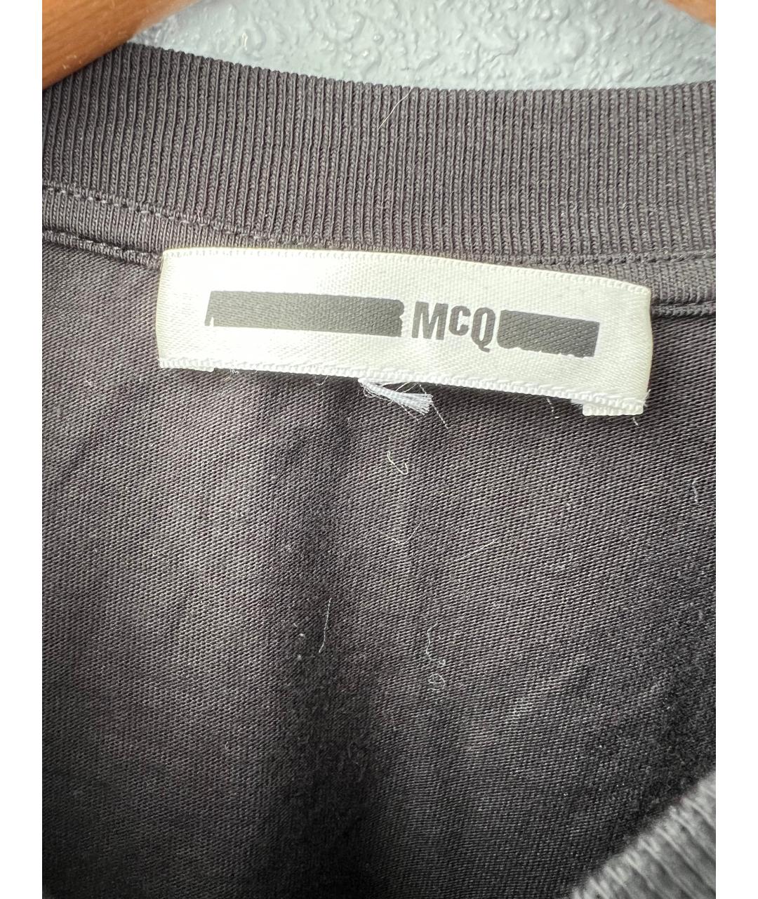 ALEXANDER MCQUEEN Черная хлопковая футболка, фото 3