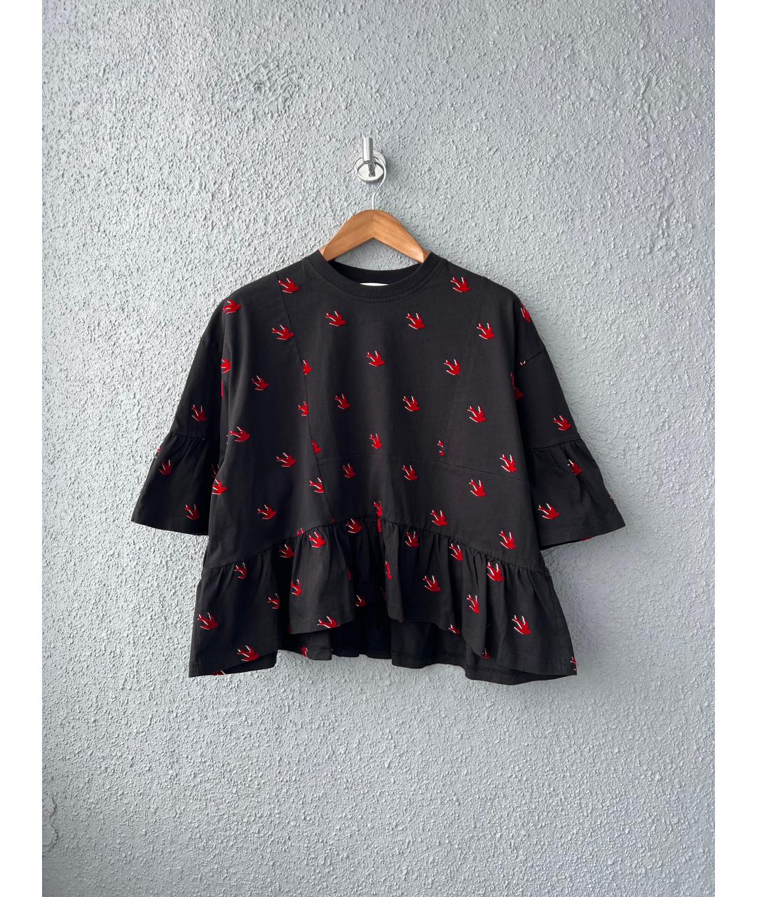 ALEXANDER MCQUEEN Черная хлопковая футболка, фото 7