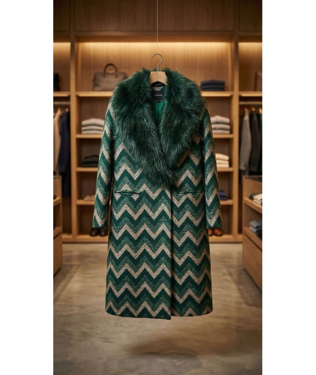 PINKO Зеленые пальто, фото 2