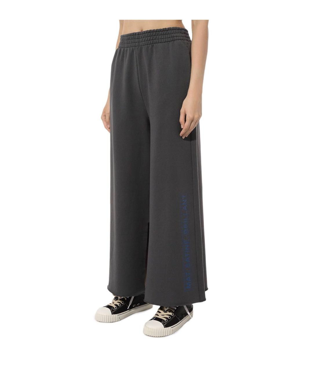 MM6 MAISON MARGIELA Антрацитовые хлопковые спортивные брюки и шорты, фото 2